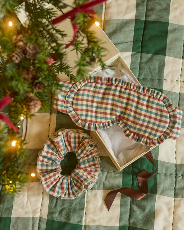 Scrunchie & Eye Mask Bundle - Hedgerow Gingham