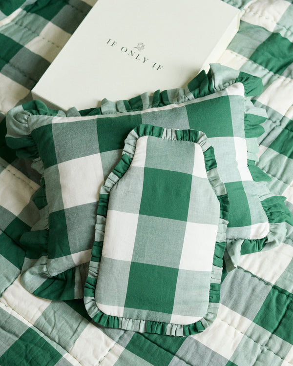 Hottie & Pillowcase Bundle - Fern Green Gingham