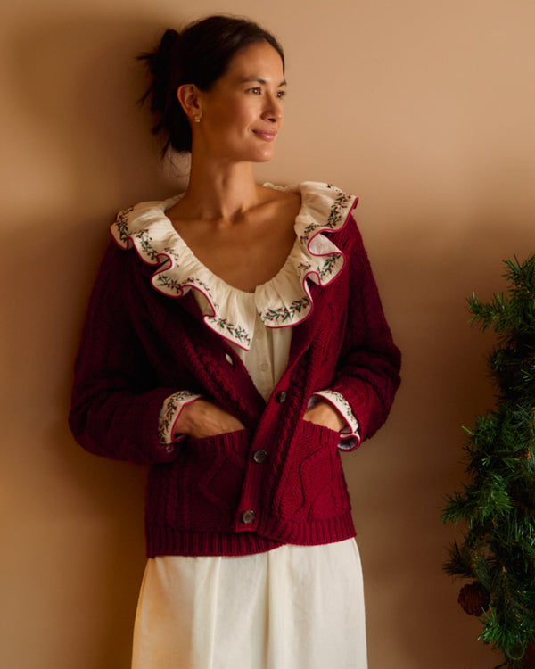 Sybil Cardigan - Garnet