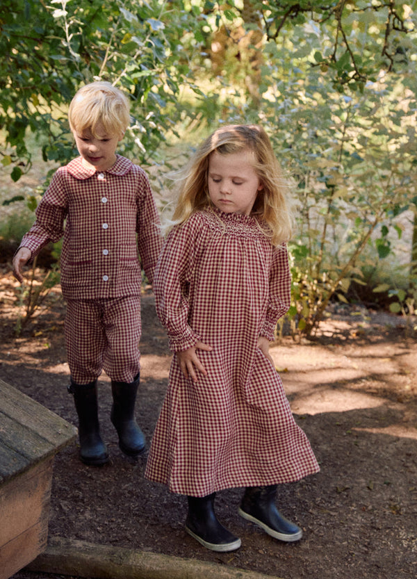 Evie - Rust Gingham