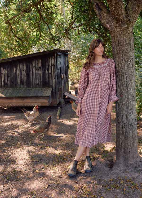 Georgie - Rust Gingham