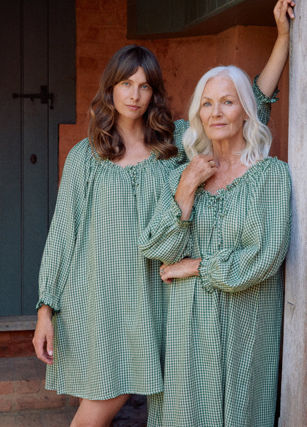 Etta Short - Fern Gingham