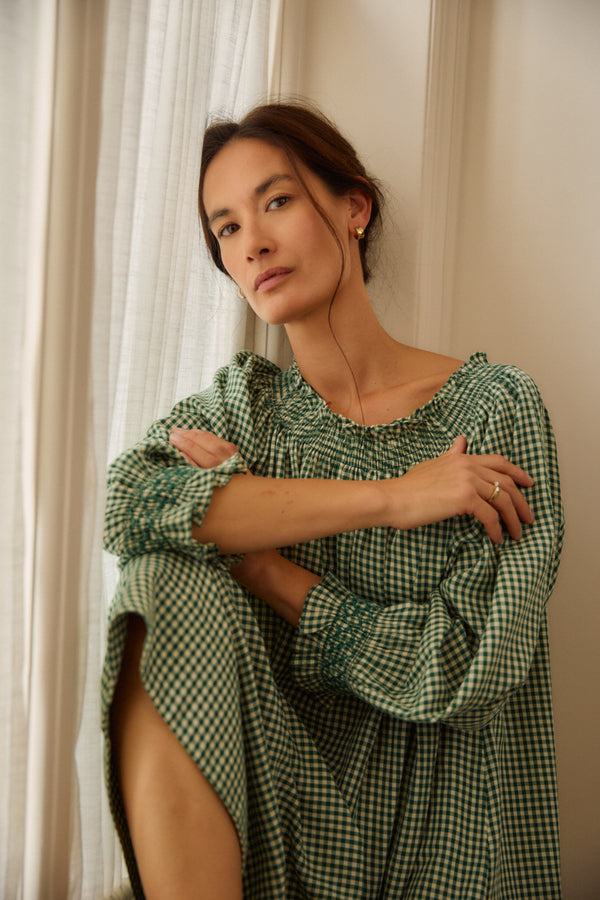 Leonore - Fern Green Gingham