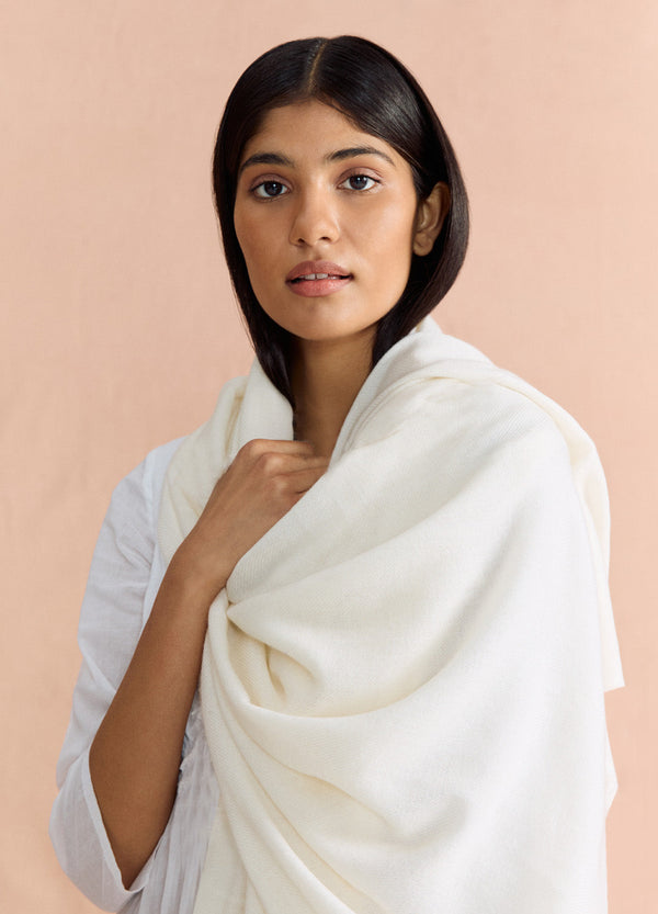 Cashmere Shawl - Ivory