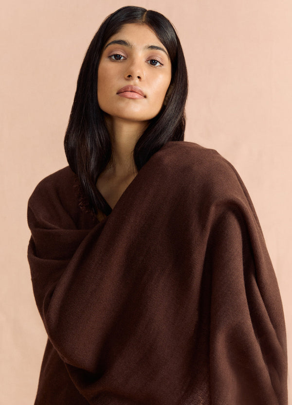 Cashmere Shawl - Chocolate
